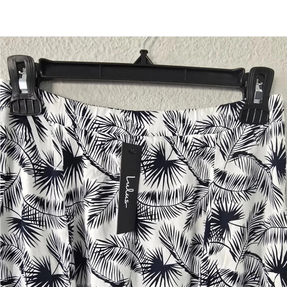 Lulus Floral Skirt Women Sz S Maxi Blue White Double Slits Hawaiian  Coastal New - Picture 10 of 13